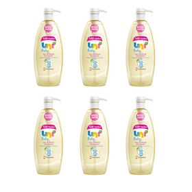 Uni Baby Boyasız Pompalı 6x900 ml Bebek Şampuanı