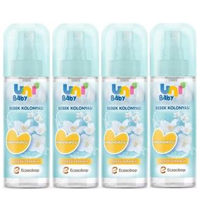 Uni Baby Çiçeksi Ferahlık 150 ml 4 Adet Nemlendiricili Bebek Kolonyası