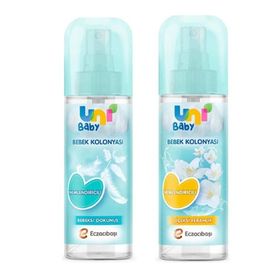 Uni Baby Çiçeksi Ferahlık Bebeksi Dokunuş 150 ml 4 Adet Nemlendiricili Bebek Kolonyası