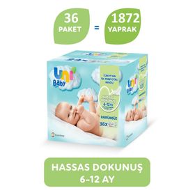 Uni Baby Hassas Dokunuş 36x52'li Islak Mendil