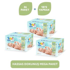 Uni Baby Hassas Dokunuş 36x52'li Islak Mendil