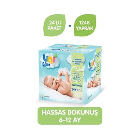 Uni Baby Hassas Dokunuş 52x24 Yaprak Islak Havlu