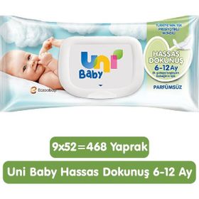 Uni Baby Hassas Dokunuş 52x9 Yaprak Islak Havlu