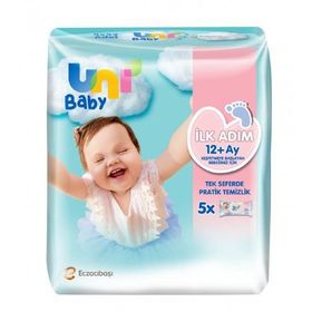Uni Baby İlk Adım 12+ Ay 52 Yaprak X 5 Adet Islak Mendil