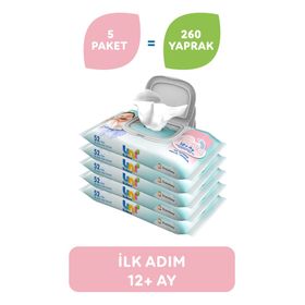 Uni Baby İlk Adım 5x52'li 260 Adet Islak Mendil