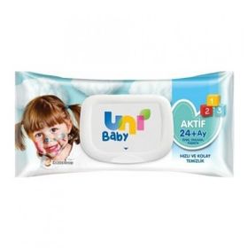 Uni Baby Kapaklı 90'lı 18 Paket 1620 Yaprak Islak Havlu