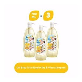Uni Baby Papatya Özlü 3x700 ml Saç ve Vücut Şampuanı