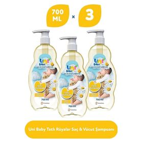 Uni Baby Papatya Özlü 3x700 ml Saç ve Vücut Şampuanı