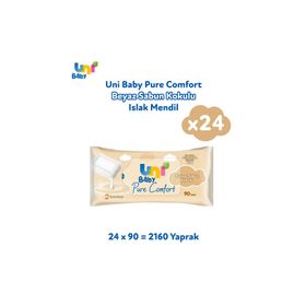 Uni Baby Pure Comfort Beyaz Sabun Kokulu 90x24'lü 2160 Yaprak Islak Mendil