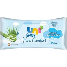 Uni Baby Pure Comfort Organik Aloe Vera Özlü 90x12 1080 Yaprak Islak Mendil