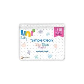 Uni Baby Simple Clean 3x52 Adet Islak Havlu