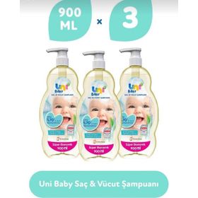 Uni Baby UNI-SET 3x900 ml Bebek Saç ve Vücut Şampuanı