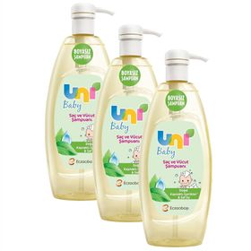 Uni Baby UNI-SET 3x900 ml Bebek Saç ve Vücut Şampuanı
