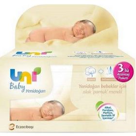 Uni Baby Yenidoğan 3x40'lı Islak Havlu