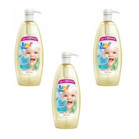 Uni Baby Yenidoğan 3x900 ml Saç ve Vücut Şampuanı
