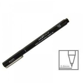 Uni-Ball Akrilik Uçlu Fine Line Pin 0.6 mm Siyah Çizim Kalemi
