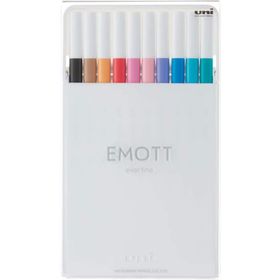 Uni-Ball PEM-SY-10C No:2 Emott 0.4 mm 10'lu Akrilik Uçlu Çizim Kalem Seti
