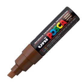 Uni PC-8K Posca Kesik Uç Kahve 8 mm Boyama Markörü