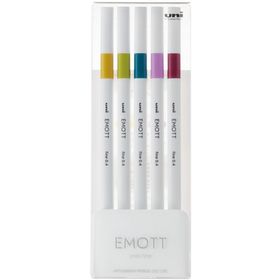 Uni PEM-SY/5C.08 0.4 Retro Renkler 5 Adet Emott Fineliner Kalem Set