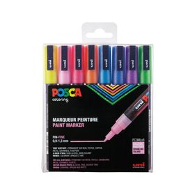 Uni Posca 0.9-1.3 Su Bazlı Simli 8'li Poster Markörü