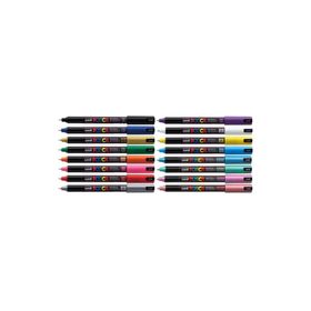 Uni POSCA PC-1MR 0.7 mm 16 Adet Renkli Poster Markörü