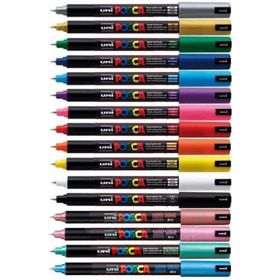 Uni POSCA PC-1MR 0.7 mm 16 Adet Renkli Poster Markörü