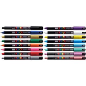 Uni POSCA PC-1MR 0.7 mm 16 Adet Renkli Poster Markörü