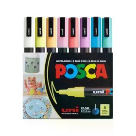 Uni POSCA PC-3M/8C 0.9-1.3 Su Bazlı 8'li Poster Markörü Set
