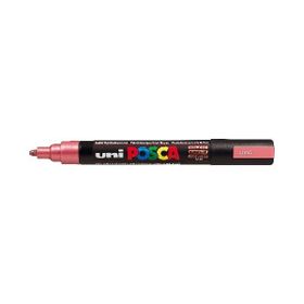 Uni POSCA PC-5M 1.8-2.5 mm Metalik Kırmızı Boyama Markörü