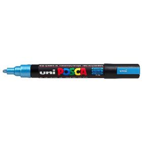 Uni Posca PC-5M Metalik Mavi Boyama Markörü