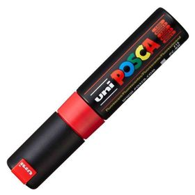 Uni POSCA PC-8K Fluorescent Red F15 8 mm Su Bazlı Poster Marker Kalem
