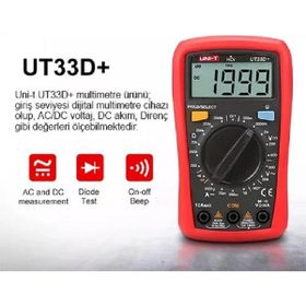 Uni-T UT33D+ Dijital Ölçü Aleti Multimetre