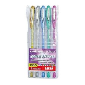 Uni UM-120NM/5C 0.8 5 Adet Noble Metal Signo Jel Kalem