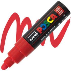 Uniball Kırmızı Posca 4.5-5.5 Mermi Uçlu Su Bazlı Poster Markörü