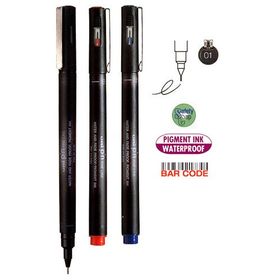 Uniball PIN01-200 Kırmızı Pin 0.1 Fine Line Akrilik Uçlu Kalem