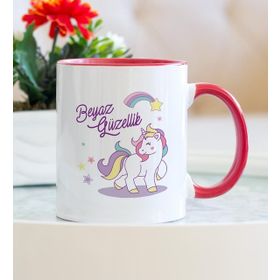 Unicorn Kırmızı Kupa Bardak