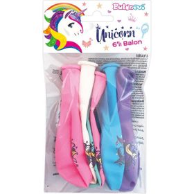 Unicorn Poşet İçi 6'lı Balon