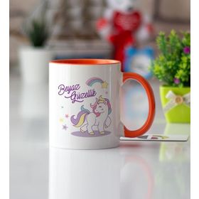 Unicorn Turuncu Kupa Bardak