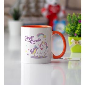 Unicorn Turuncu Kupa Bardak