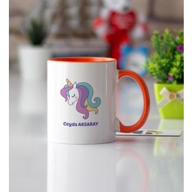 Unicorn Turuncu Kupa Bardak