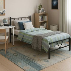 Unimet Alchera 90x200 cm Siyah Daybed Tek Kişilik Metal Karyola