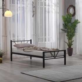 Unimet Alchera 90x200 cm Siyah Daybed Tek Kişilik Metal Karyola