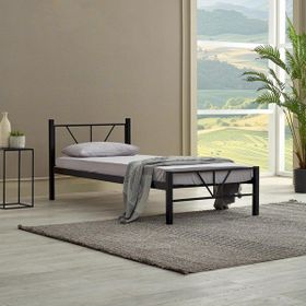 Unimet Alchera 90x200 cm Siyah Daybed Tek Kişilik Metal Karyola