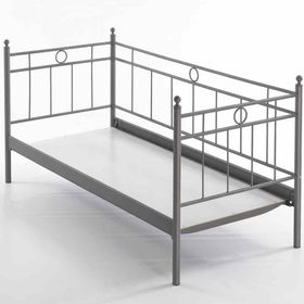 Unimet Alpas Daybed 90x200 cm Siyah Tek Kişilik Metal Karyola