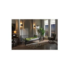 Unimet Kappis Daybed Siyah 90x200 cm Tek Kişilik Metal Karyola