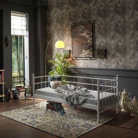 Unimet Lalas Daybed 90x200 cm Beyaz Tek Kişilik Metal Karyola