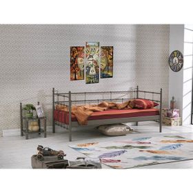 Unimet Lalas Daybed 90x200 cm Siyah Tek Kişilik Metal Karyola