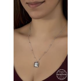 Union Crystal Kadın Black Dıamond Zirconia Gümüş Kolye