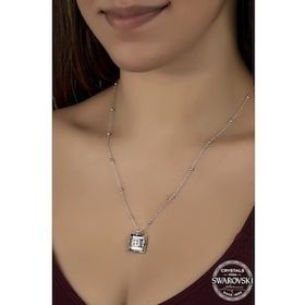 Union Crystal Kadın Black Dıamond Zirconia Gümüş Kolye