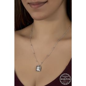 Union Crystal Kadın Black Dıamond Zirconia Gümüş Kolye
